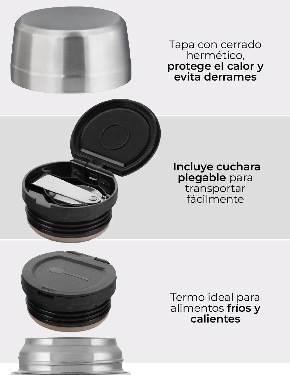 Termo buffer "de" acero inoxidable termo 800ml "con tapa" rosca 800 ml