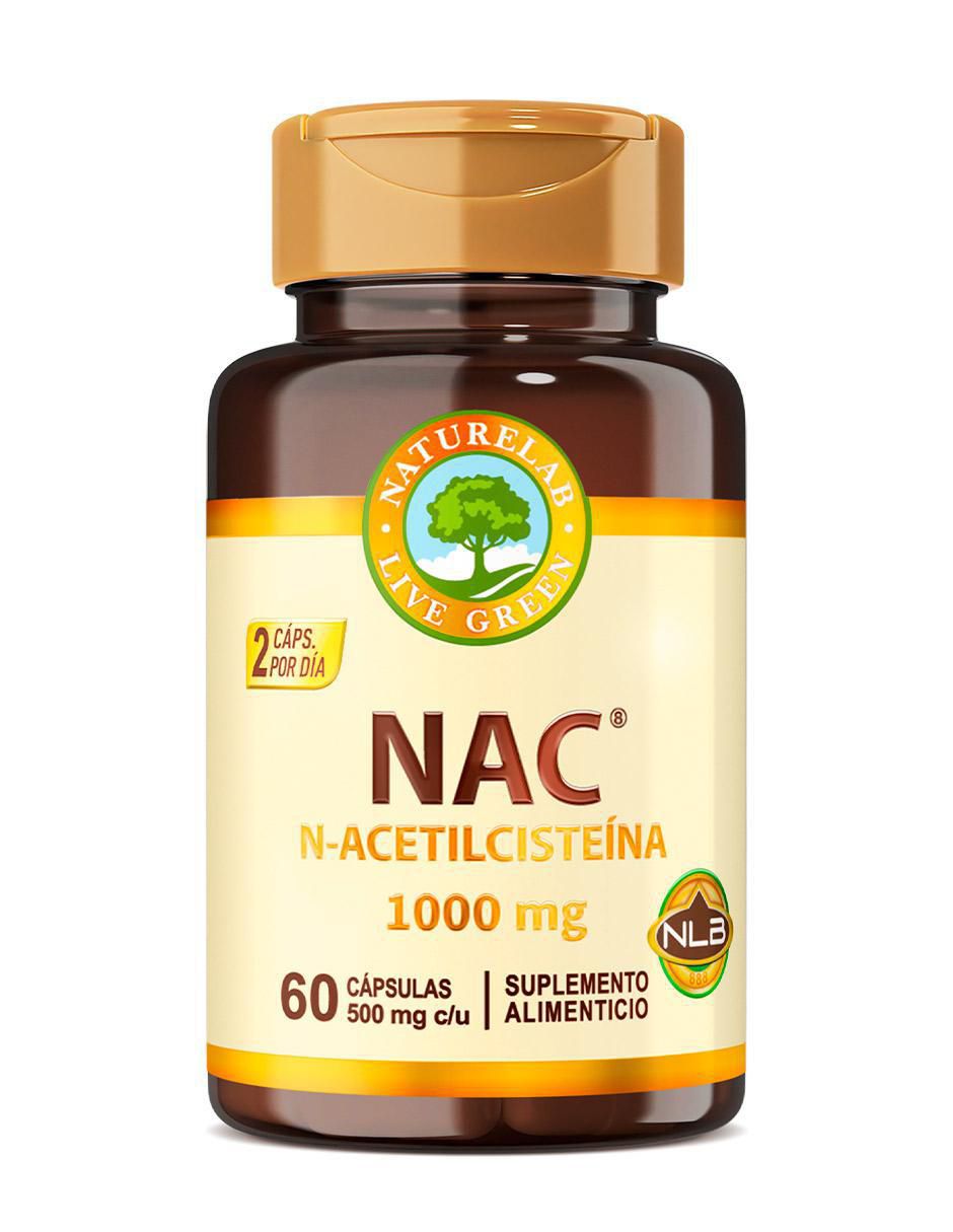 NAC 60 Cáps N-Acetilcisteína Naturelab con n-acetyl cysteine de 60 cápsulas
