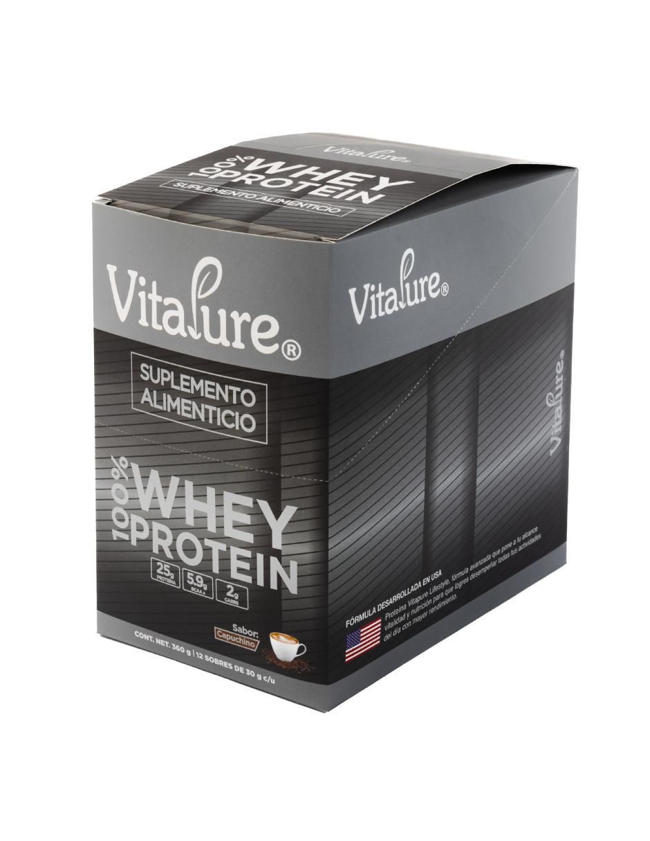 Proteina Whey Vitapure sabor capuccino de 12 sobres 3