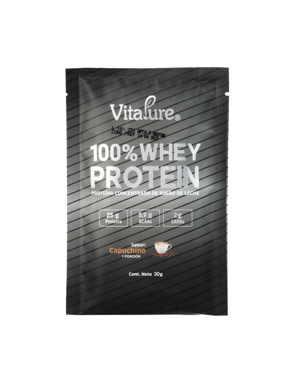 Proteina Whey Vitapure sabor capuccino de 12 sobres 6