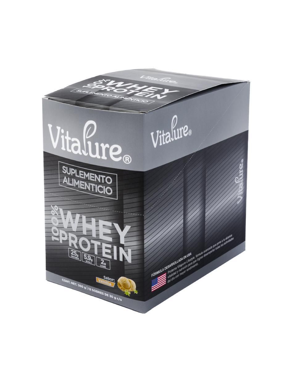 Proteina Whey Vitapure sabor vainilla de 12 sobres 3