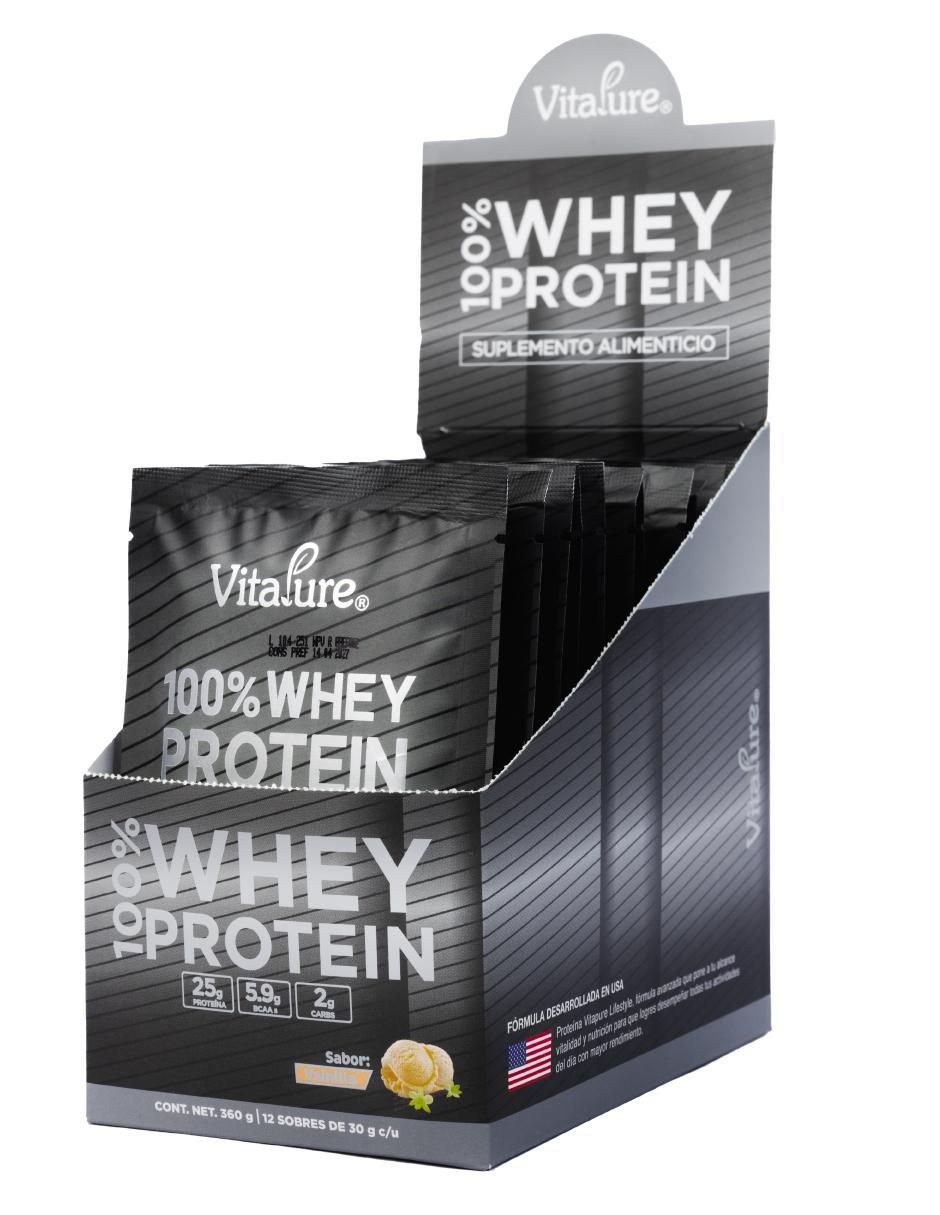 Proteina Whey Vitapure sabor vainilla de 12 sobres 4