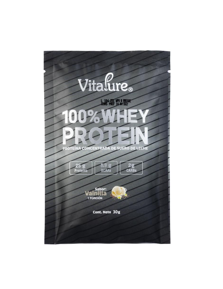 Proteina Whey Vitapure sabor vainilla de 12 sobres 6