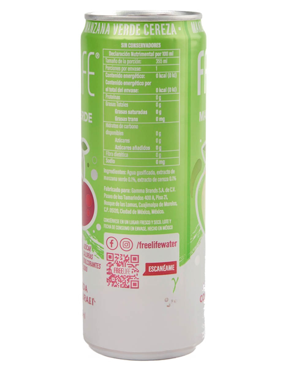 Agua gasificada sabor Manzana Verde Cereza 3