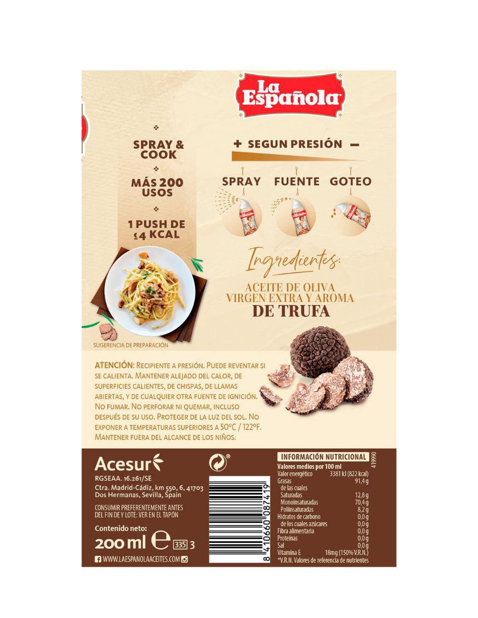 Aceite de oliva trufa blanca spray 5