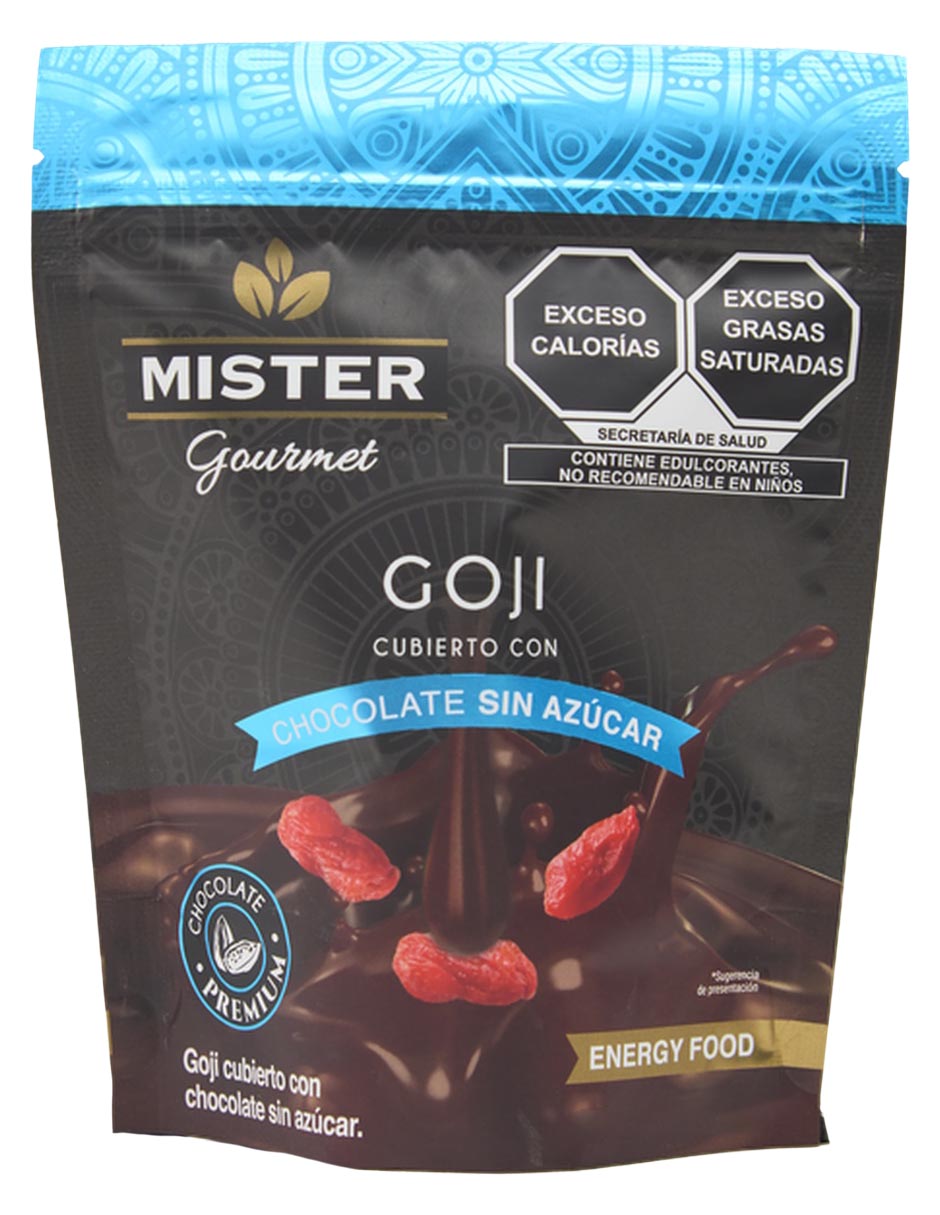 Goji cubierto con chocolate sin azúcar