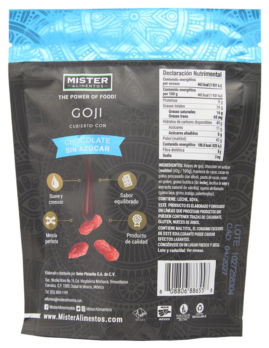 Goji cubierto con chocolate sin azúcar 3