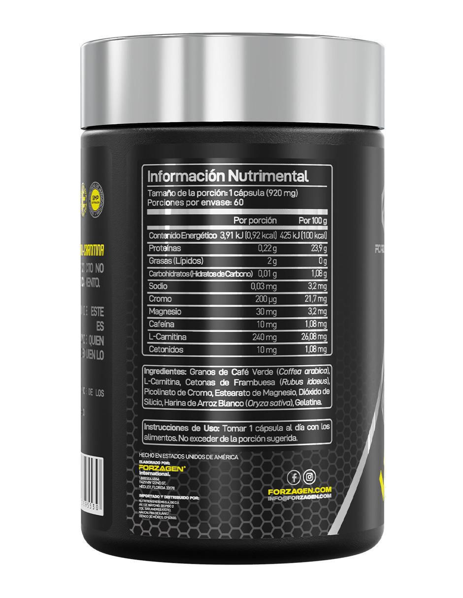 L-Carnitina Forzagen de 60 cápsulas 3