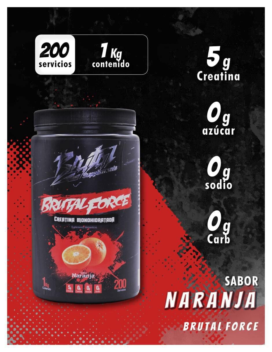 Creatina monohidratada suplemento alimenticio con creatina sabor naranja de 1 kg 2
