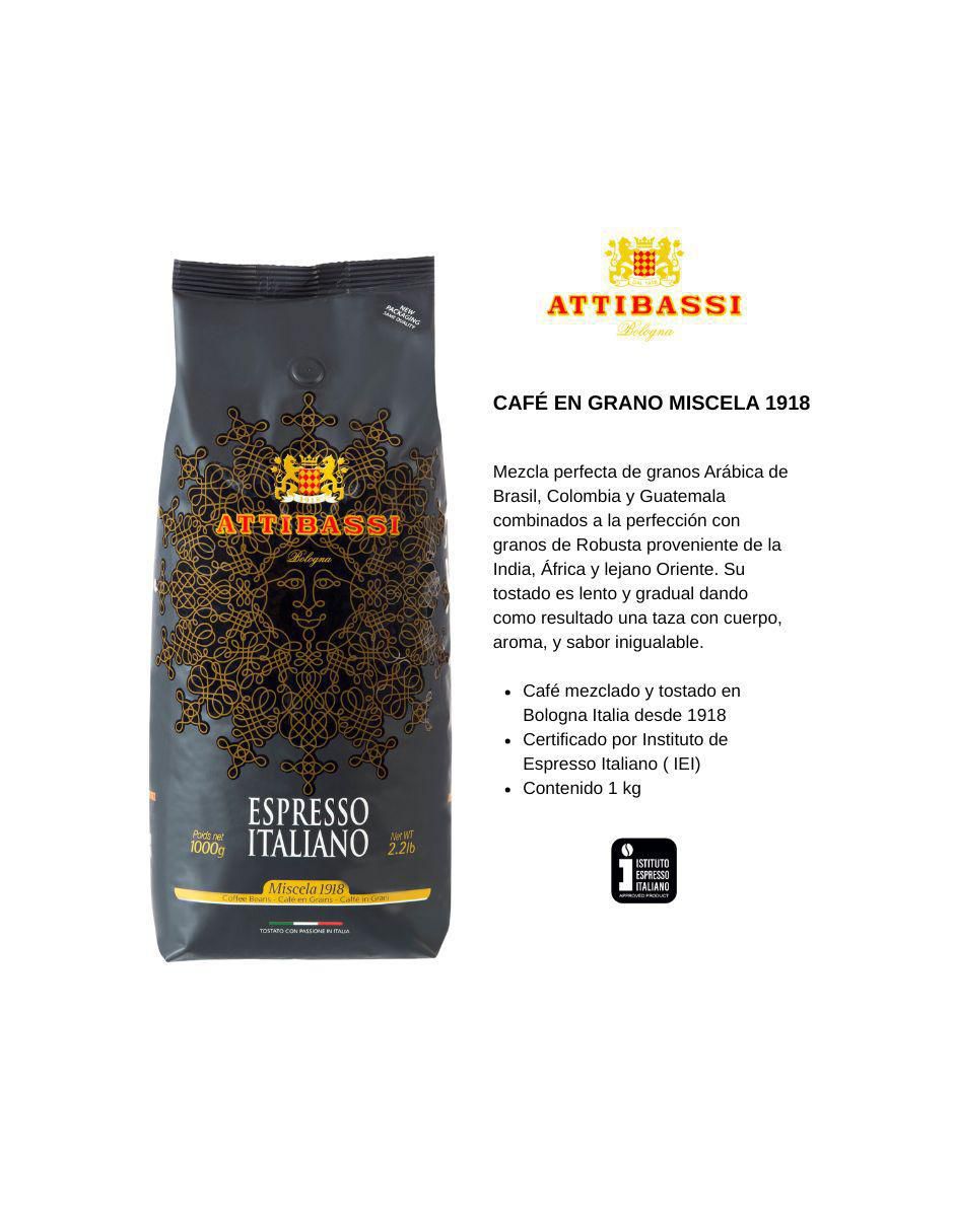 Café de grano sabor tostado de italia miscela 1918 1 kg 2