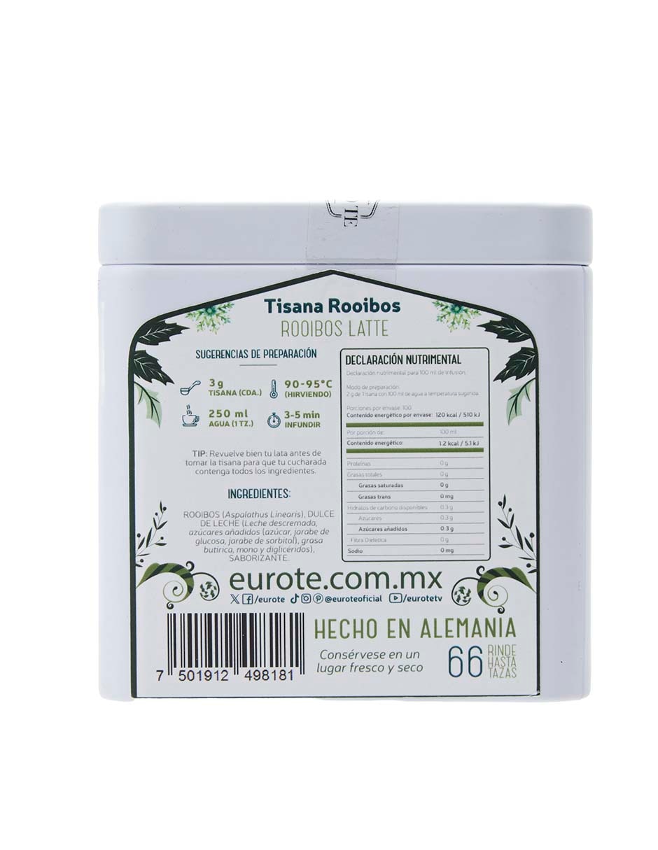 Tisana sabor Rooibos en hoja Latte 200 g 3