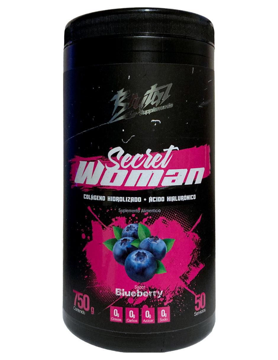 Secret woman con colágeno hidrolizado, ácido hialurónico sabor mora azul de 750 g Secret woman con colágeno hidrolizado, ácido hialurónico sabor mora azul de 750 g