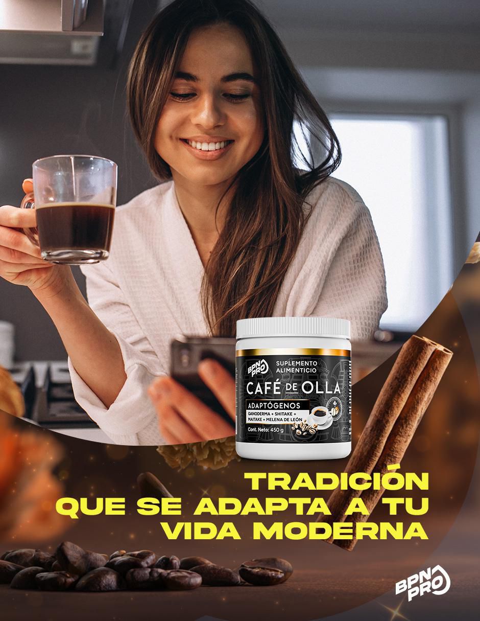Suplemento alimenticio de café de olla sabor café de 450 g 4