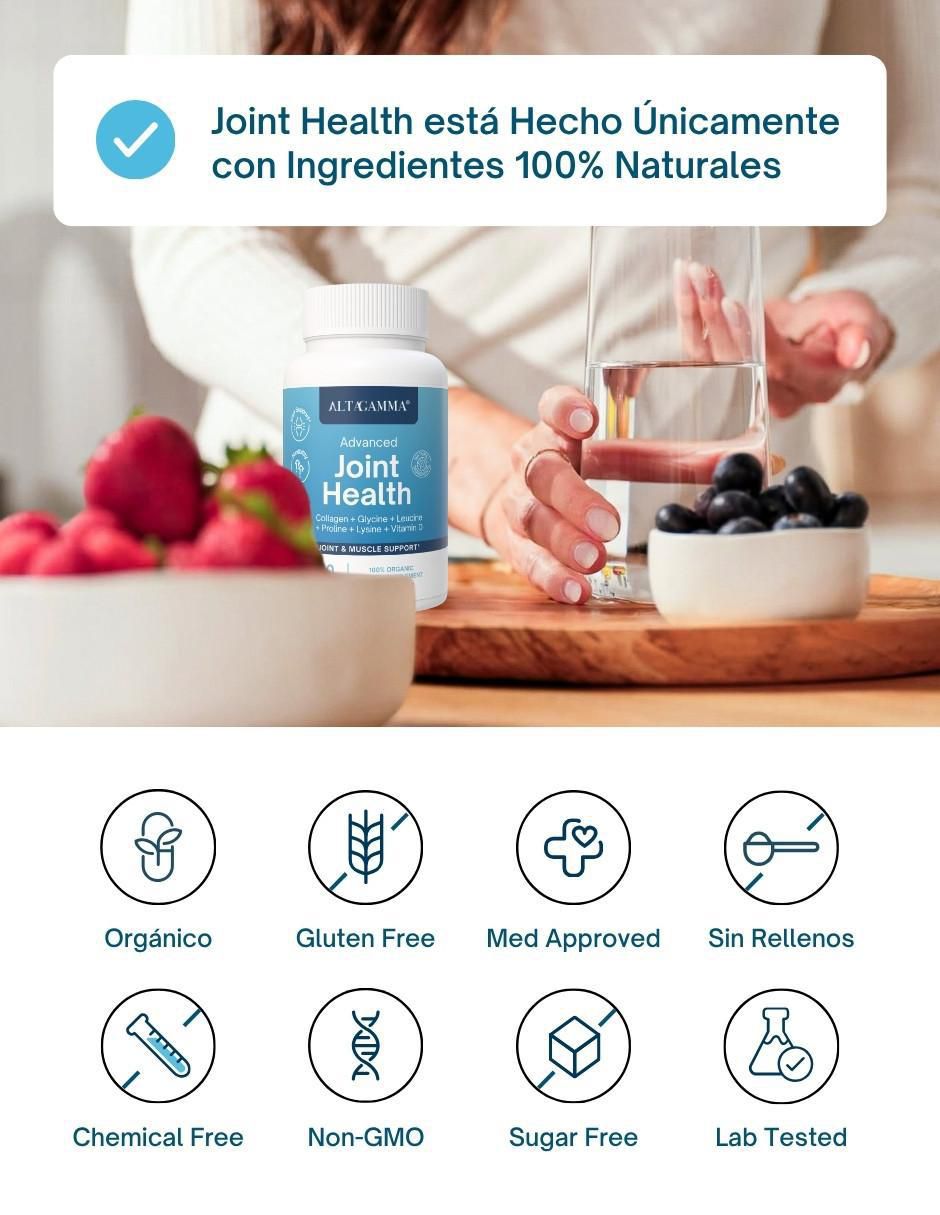 Advanced Joint Health con colágeno hidrolizado con 20 aminoácidos sabor pescado de 60 cápsulas 5