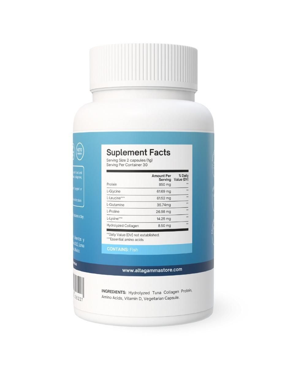 Advanced Joint Health con colágeno hidrolizado con 20 aminoácidos sabor pescado de 60 cápsulas 9