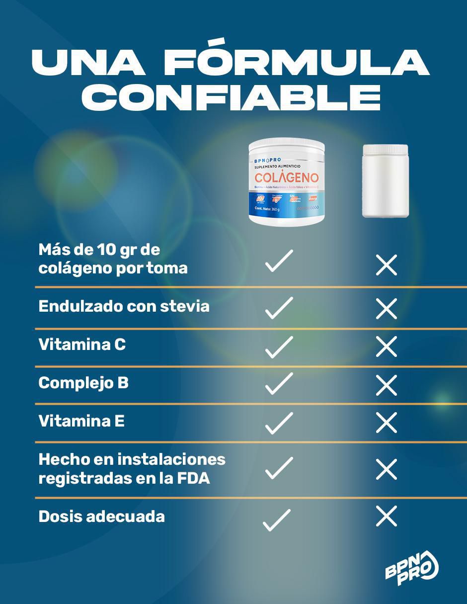 Colágeno con Biotina, Ácido hialurónico, Ácido fólico y Vitamina C de 360 g 6