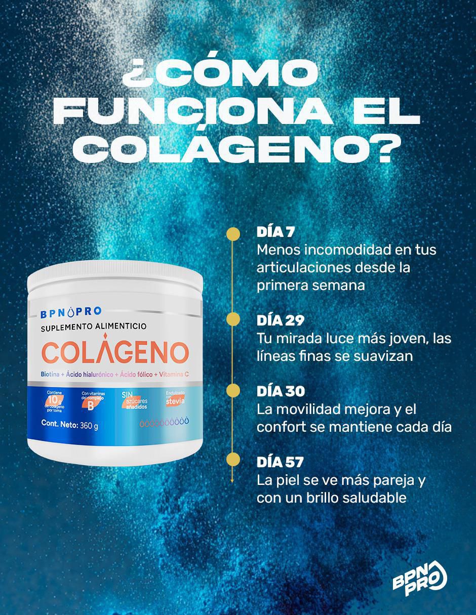 Colágeno con Biotina, Ácido hialurónico, Ácido fólico y Vitamina C de 360 g 7