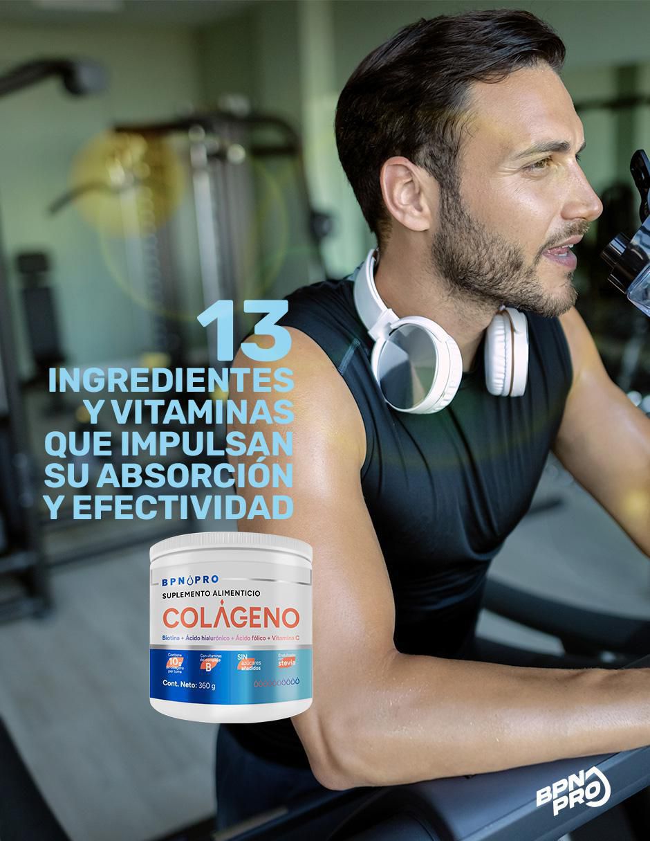 Colágeno con Biotina, Ácido hialurónico, Ácido fólico y Vitamina C de 360 g 8