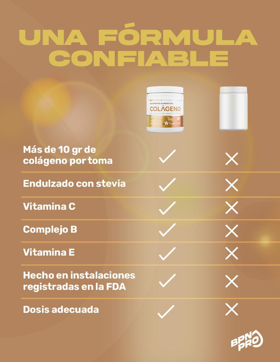 Colágeno con Biotina, Ácido hialurónico, Ácido fólico y Vitamina C sabor vainilla de 360 g 6