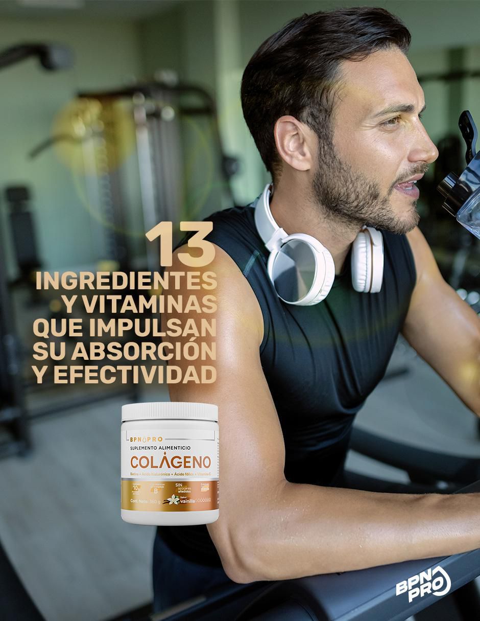 Colágeno con Biotina, Ácido hialurónico, Ácido fólico y Vitamina C sabor vainilla de 360 g 8