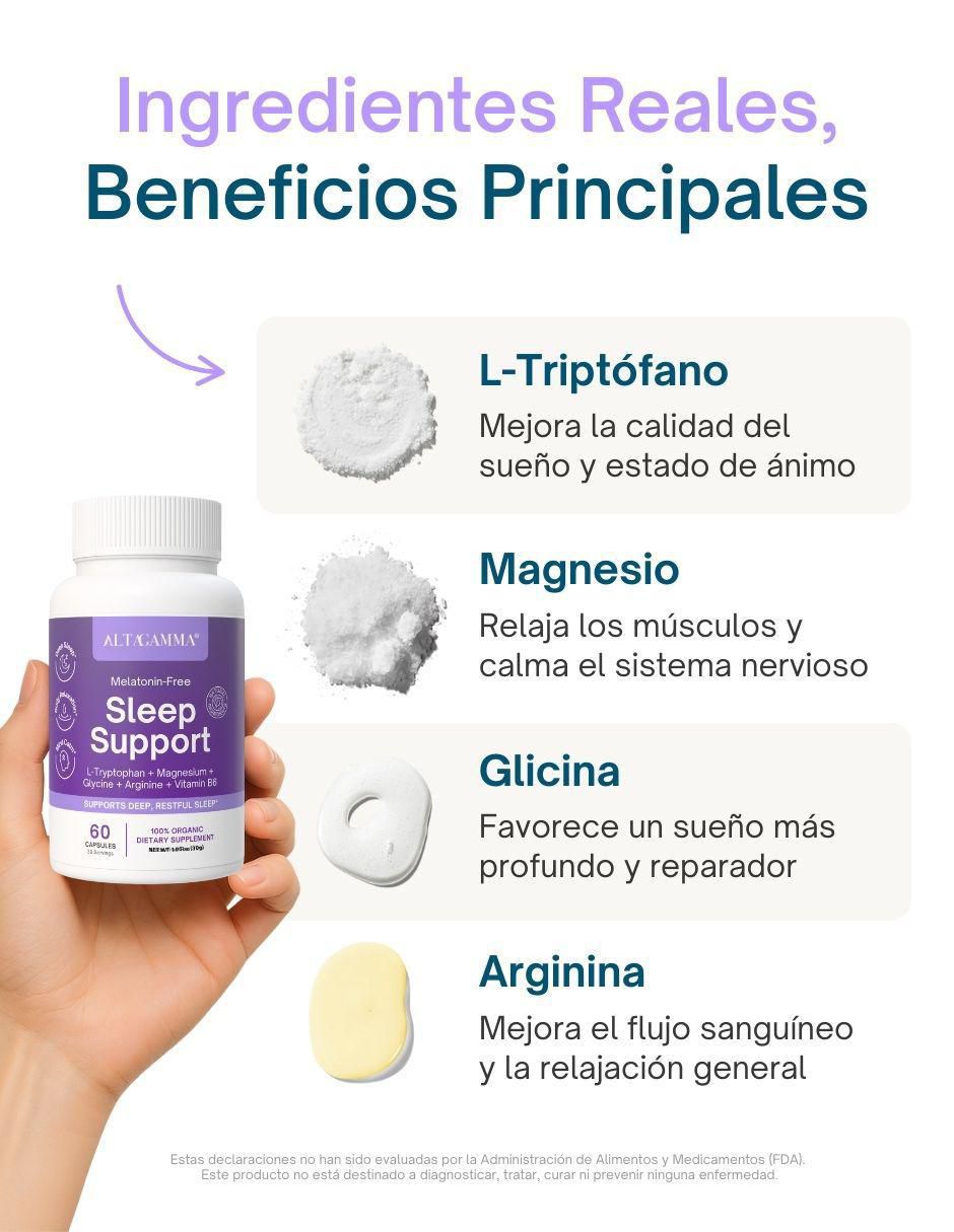 Sleep Support con colágeno hidrolizado con 20 aminoácidos sabor pescado de 60 cápsulas 5