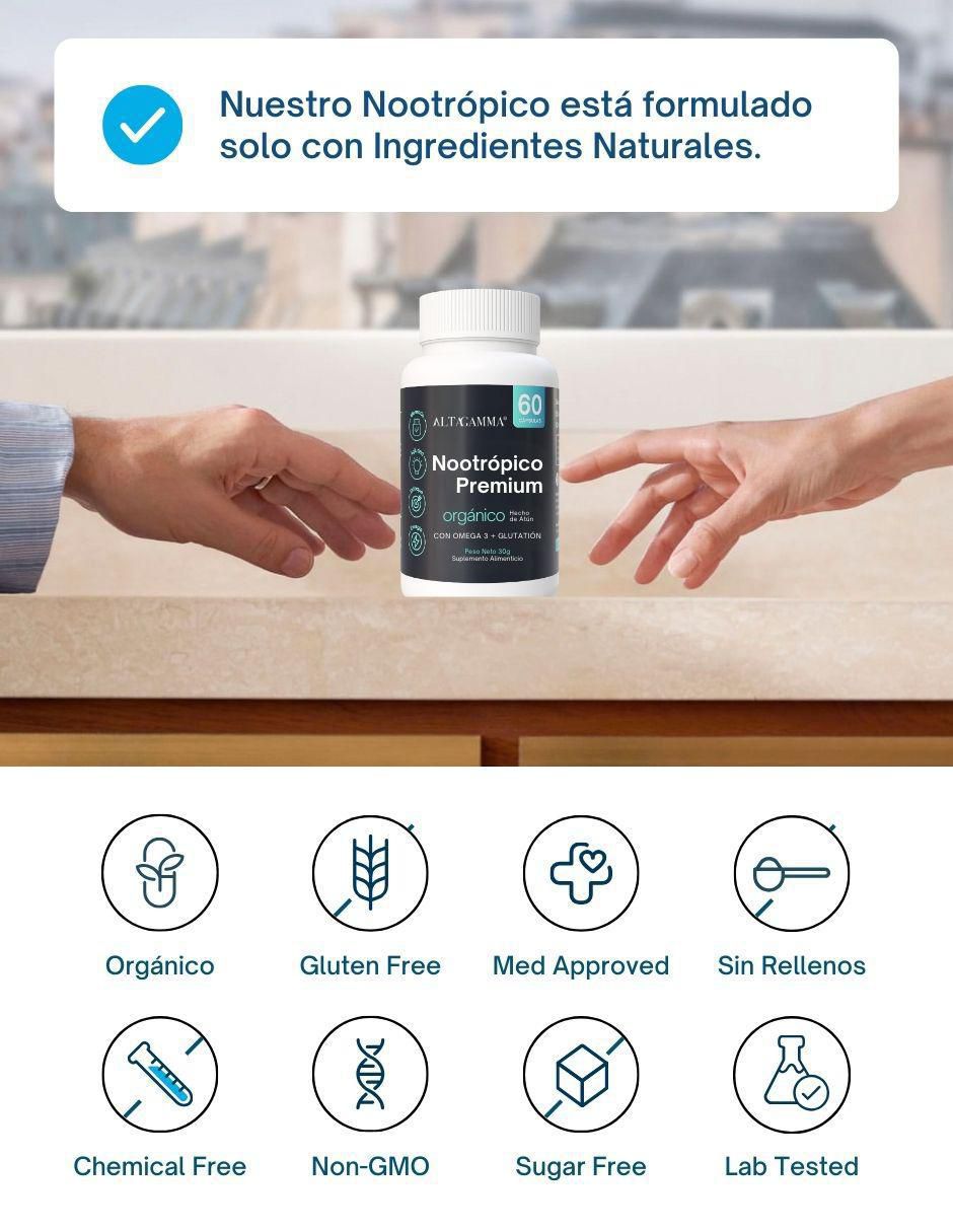 Nootrópico Clarity Complex con colágeno hidrolizado con 20 aminoácidos sabor pescado de 60 cápsulas 6