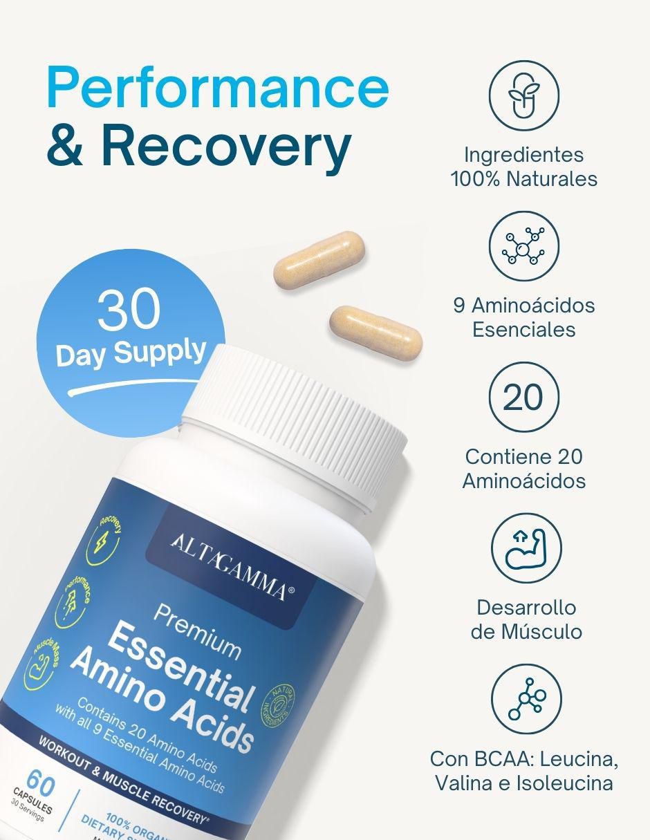 Amino Acids Complex con colágeno hidrolizado con 20 aminoácidos sabor pescado de 60 cápsulas 7