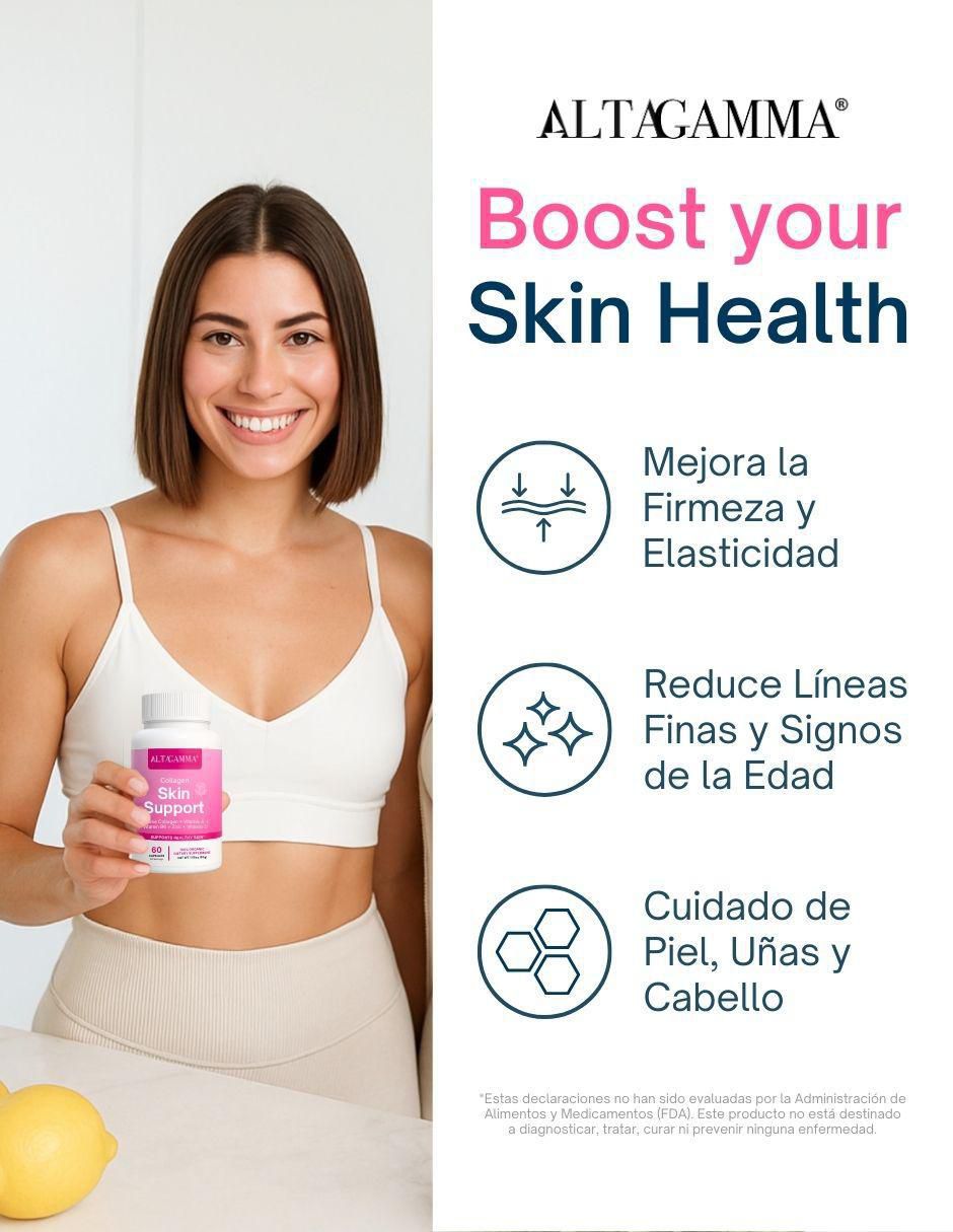 Collagen Skin Support con colágeno hidrolizado sabor pescado de 60 cápsulas 2
