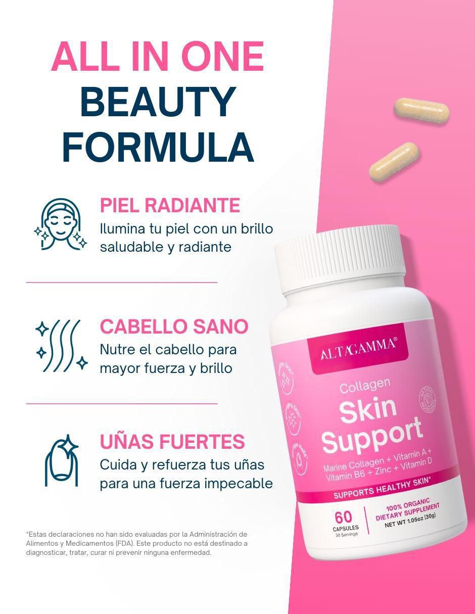 Collagen Skin Support con colágeno hidrolizado sabor pescado de 60 cápsulas 3