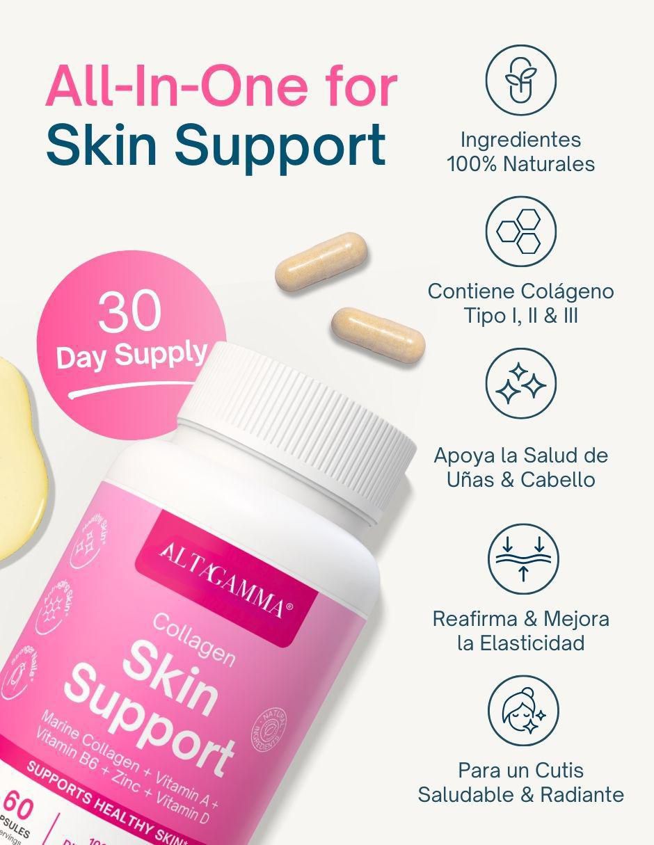 Collagen Skin Support con colágeno hidrolizado sabor pescado de 60 cápsulas 7