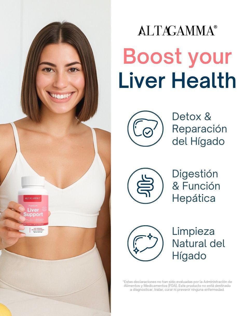 Premium Liver Support con zinc sabor pescado de 60 cápsulas 2