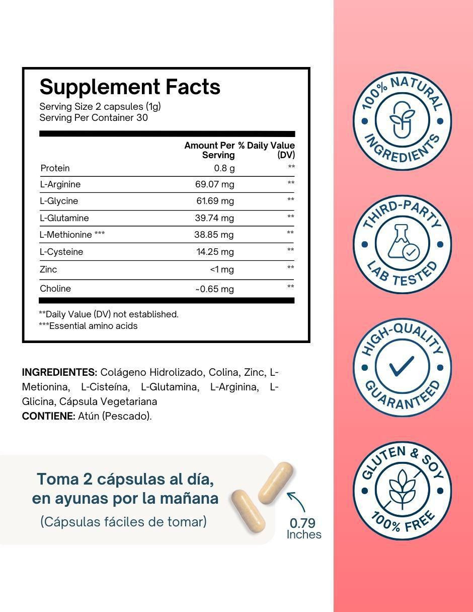 Premium Liver Support con zinc sabor pescado de 60 cápsulas 8