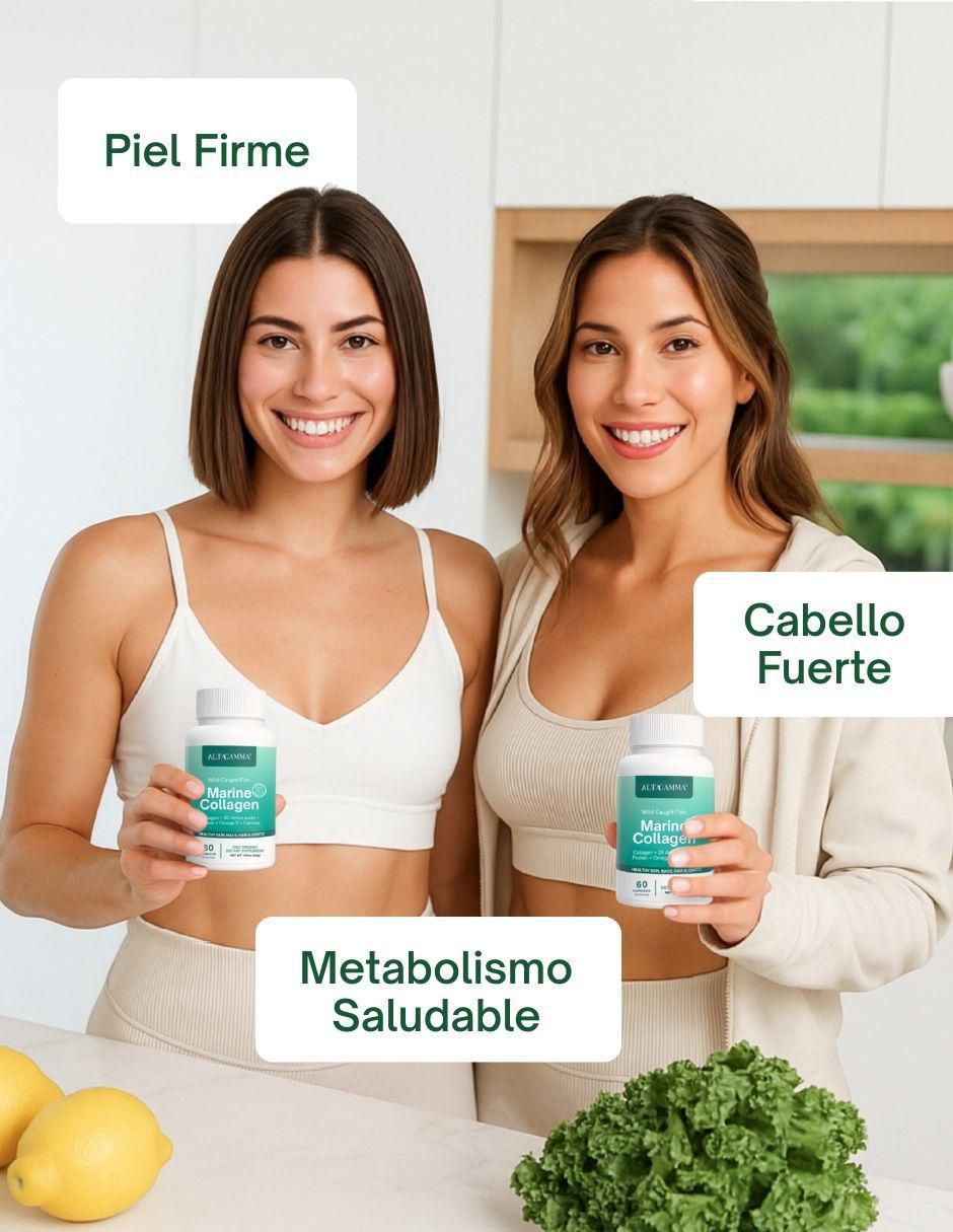 Marine collagen con colágeno hidrolizado con 20 aminoácidos sabor pescado de 60 cápsulas 4