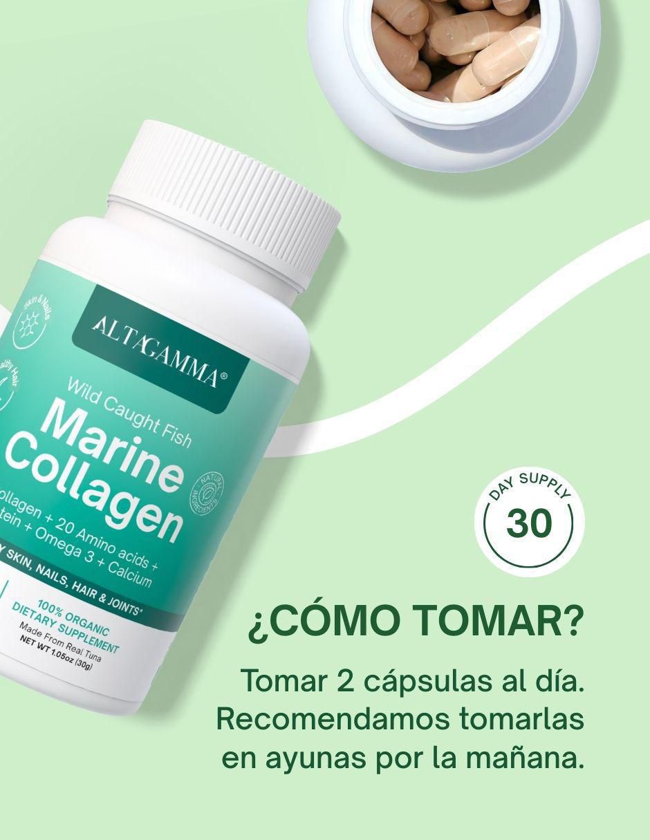 Marine collagen con colágeno hidrolizado con 20 aminoácidos sabor pescado de 60 cápsulas 7