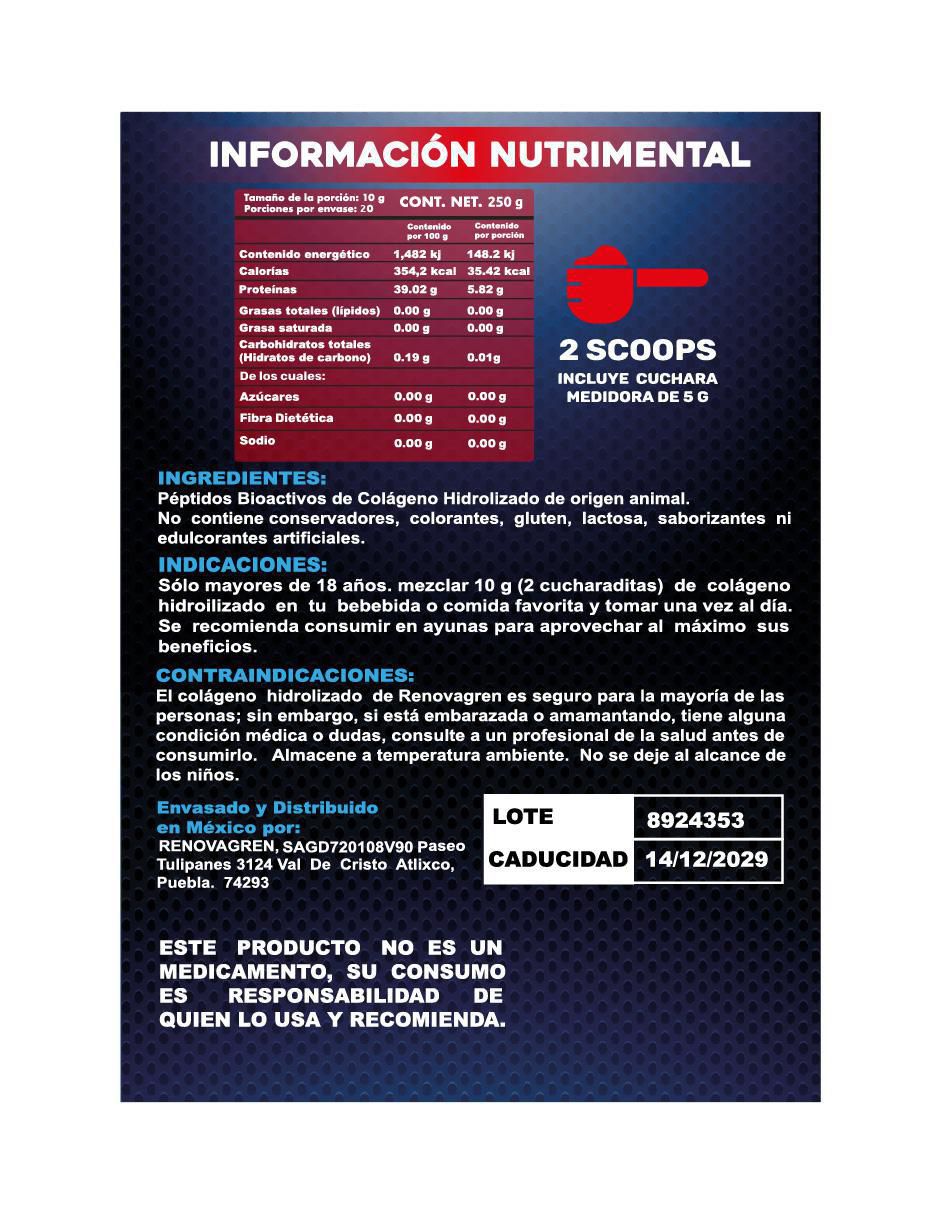 Péptidos Bioactivos de Colágeno Hidrolizado Aleman Puro Hombres 50+ 6