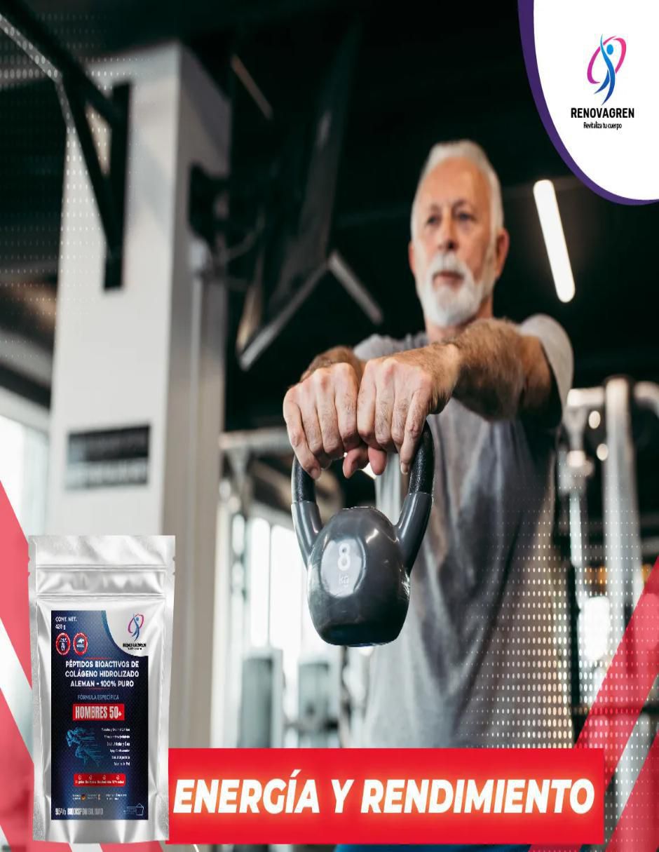 Péptidos Bioactivos de Colágeno Hidrolizado Aleman Puro Hombres 50+ 4