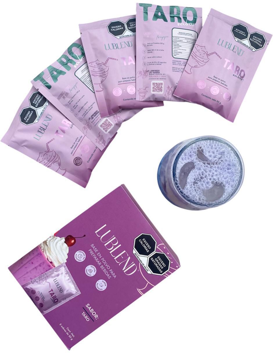 Bebida en polvo Latte de taro 10 sobres de 50g cada uno 4