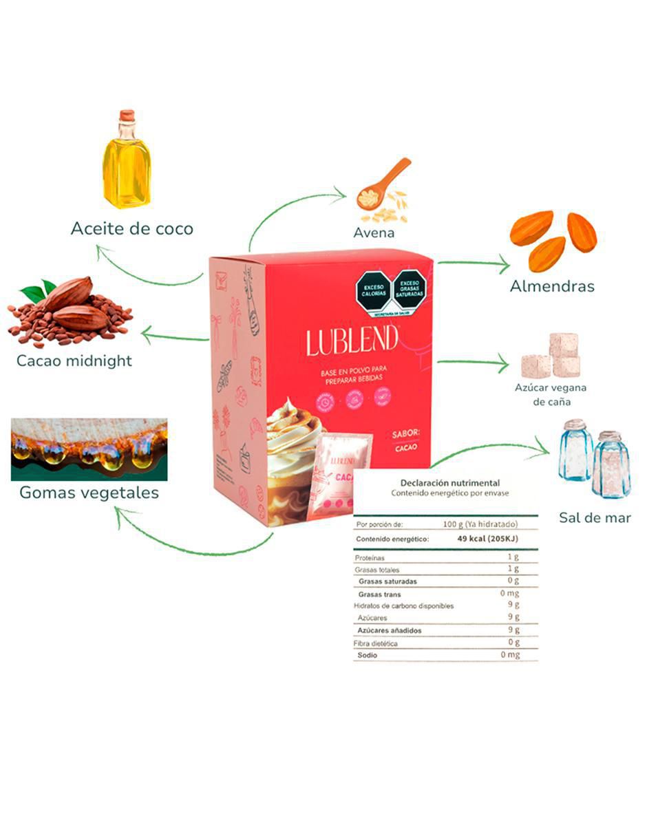 Bebida en polvo Latte de cacao 10 sobres de 50g cada uno 2