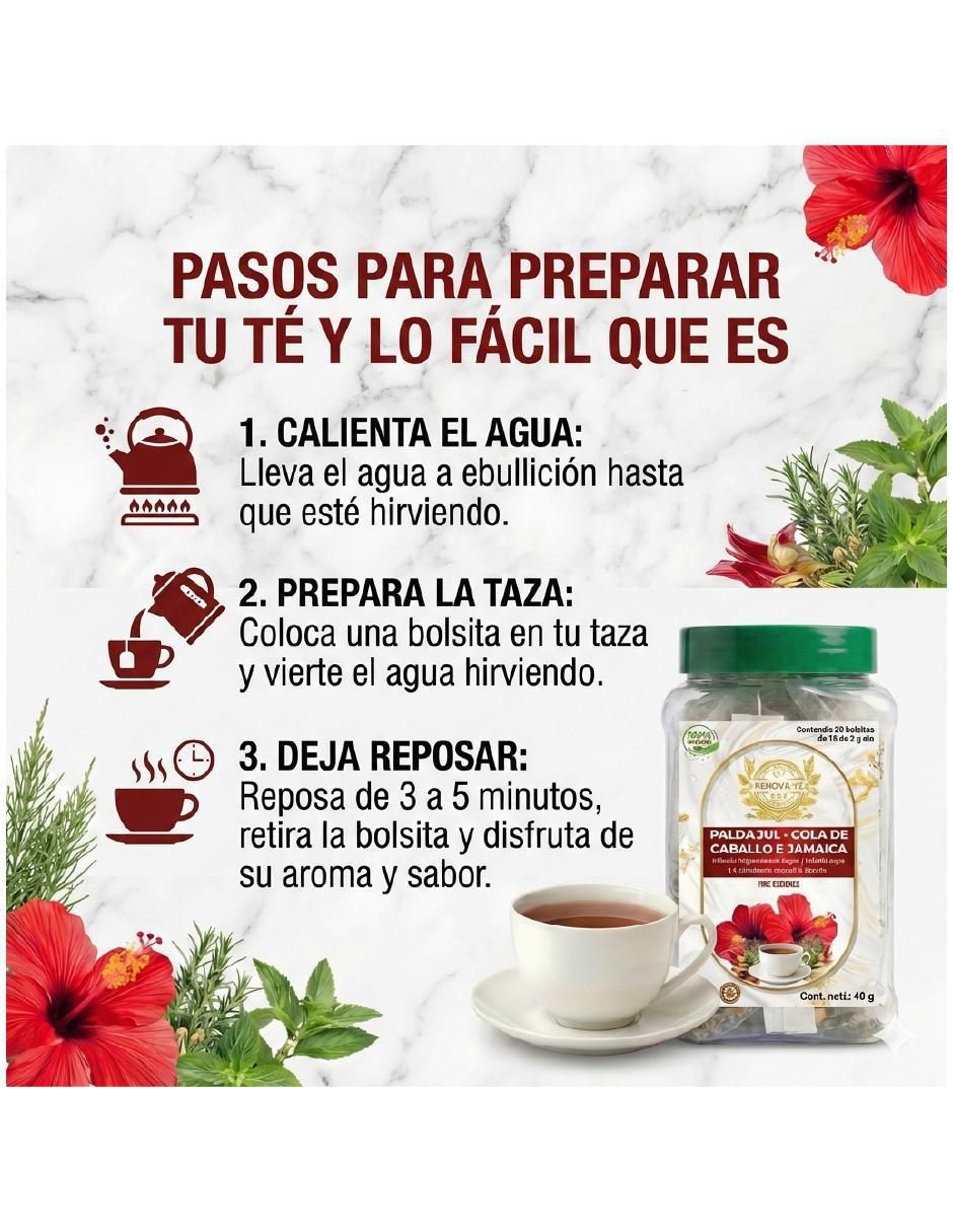 Tisana sabor jamaica en sachet 40 g 4