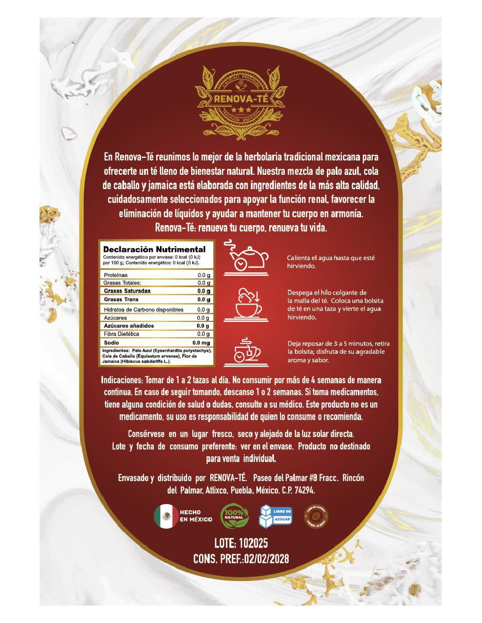 Tisana sabor jamaica en sachet 40 g 10
