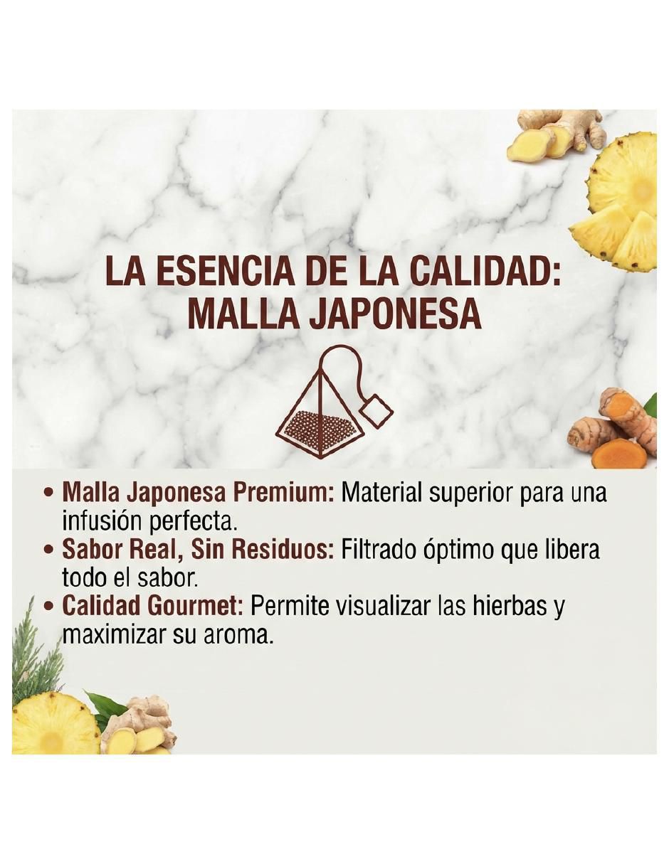 Tisana sabor cúrcuma y jengibre en sachet 40 g 6