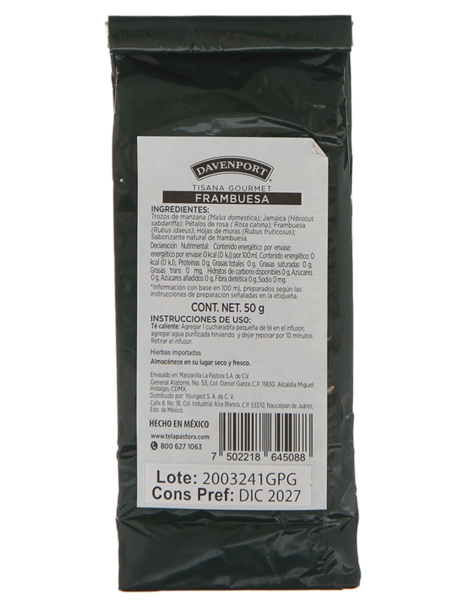 Tisana frambuesa en flores y frutas deshidratadas 50 g 3